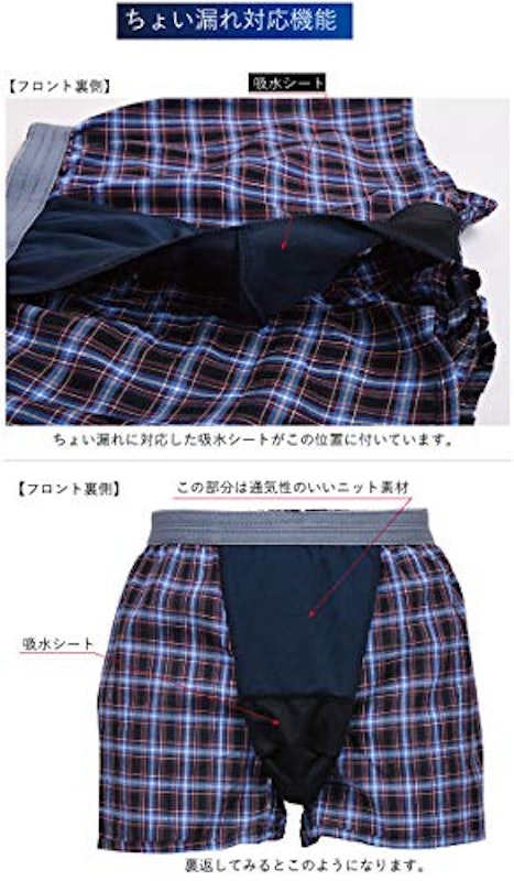 ちょい漏れ防止前開きトランクス 2