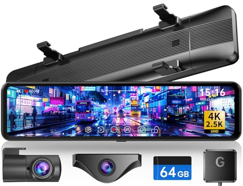ドライブレコーダー ミラー型 【2025革新版】4K ドラレコ　前後カメラ Amazon.co.jp: ドライブレコーダー ミラー型 【2025革新版・4K高