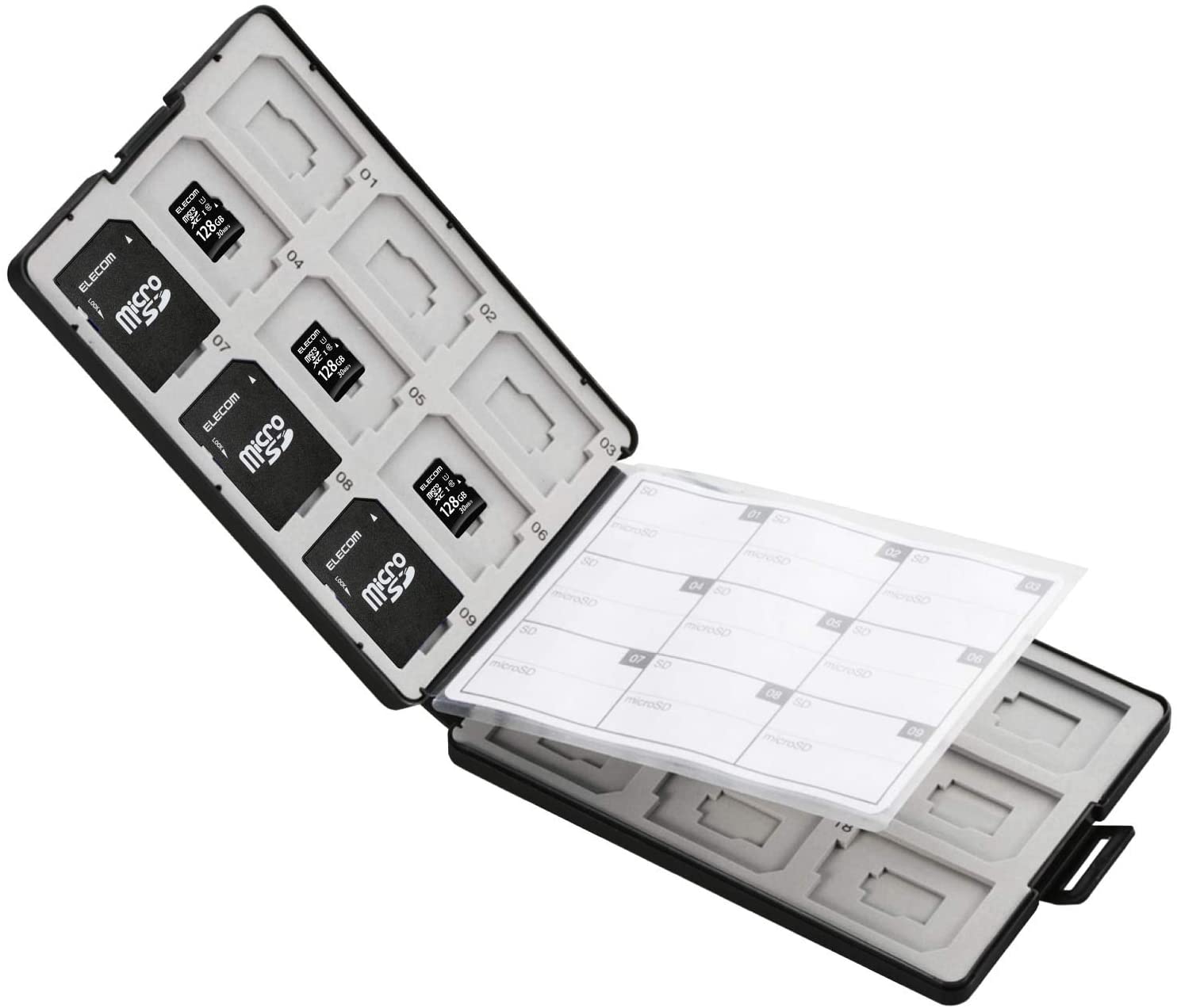 エレコム DVD トールケース型 マイクロSDカード・SDカードケース 72枚