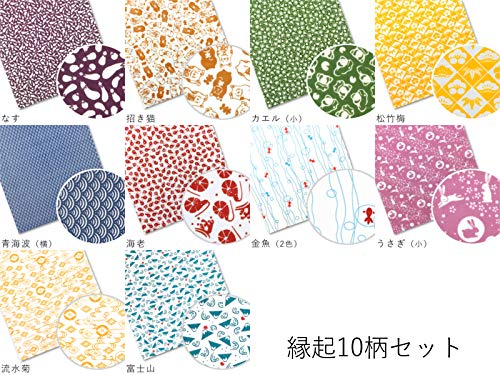 浴衣　反物　両面染め　青海波　麻の葉　紺×赤 浴衣 反物 両面染め 青海波 麻の葉 紺×赤 注染浴衣反物 綿紅梅・