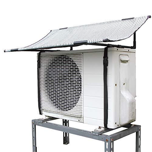 エアコン 室外機 カバー 収納庫付き 鉄製 DIY 物置 日よけ ラック 多肉