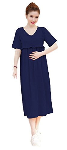 授乳口付きマタニティロングワンピース  1