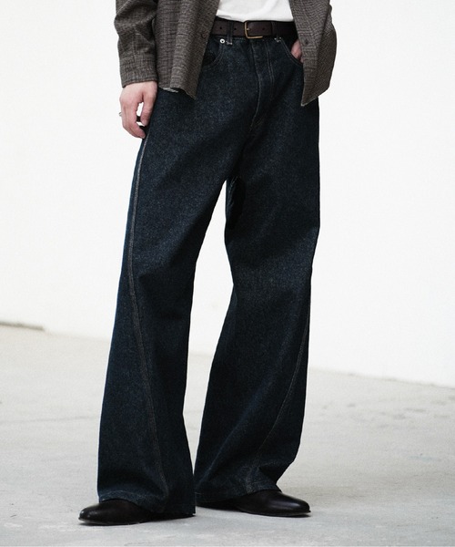 VINTAGE WASHED CURVED DENIM 4