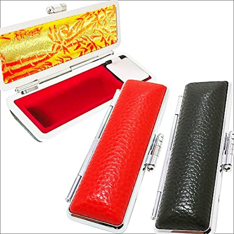 印鑑セット 黒水牛芯持 4