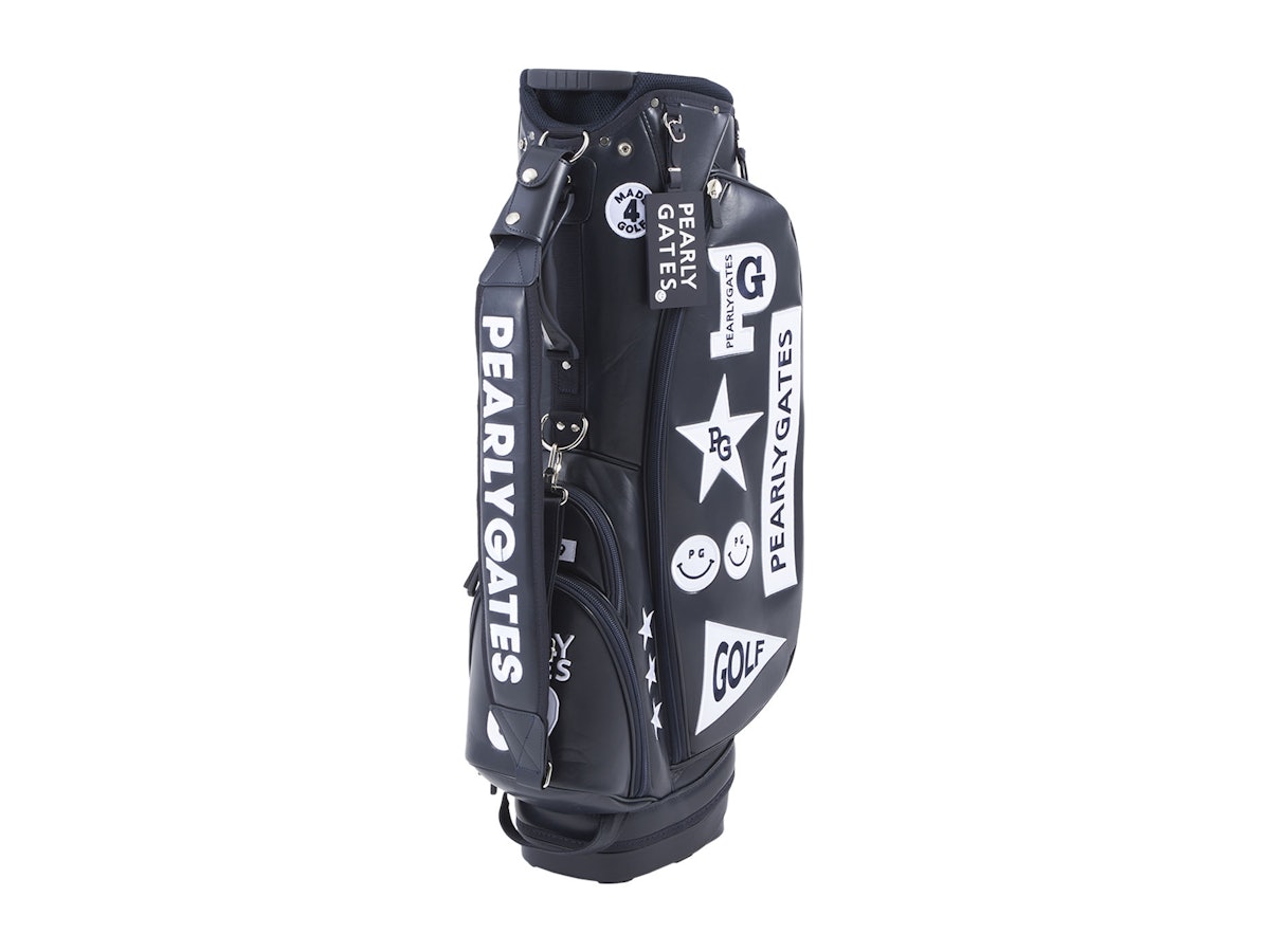 PEARLY GATES キャディバッグ 黒 トーナルロゴ軽量スタンド式キャディ PEARLY GATES キャディバッグ 黒 トーナルロゴ軽量スタンド式キャディ