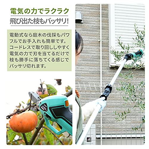 充電式 電動高枝切りばさみ 3