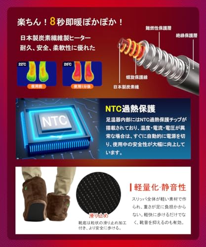 電気スリッパ フットウォーマー 5