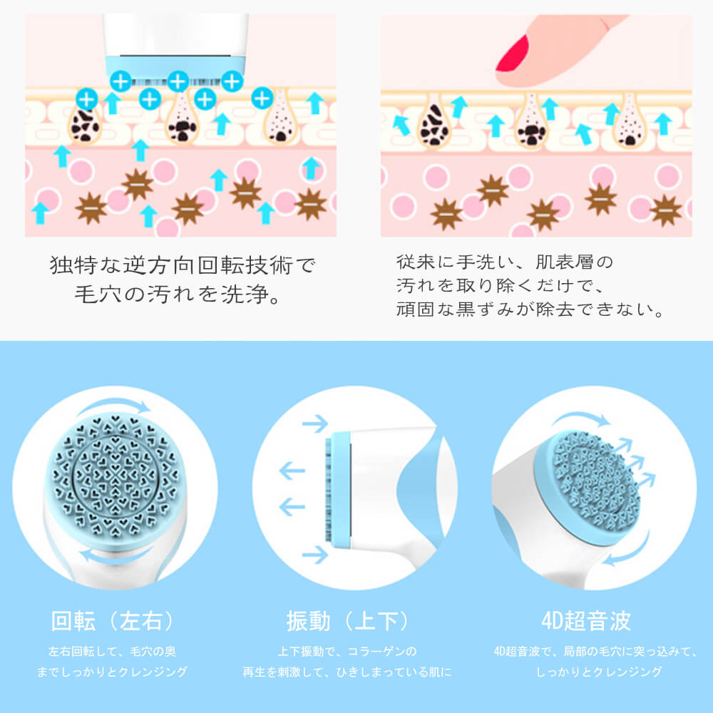 温感音波洗顔ブラシ 4