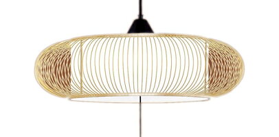 天井吊下型　LED（昼光色）　ペンダント　プラスチックセードタイプ・プルスイッチ付・引掛シーリング方式　下面開放型　～6畳 1