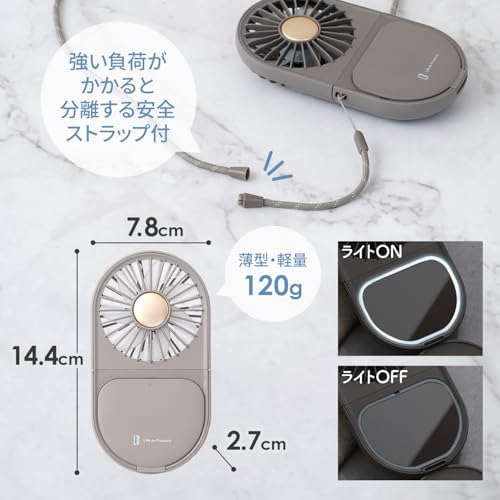 LEDミラー付スリムファン 8