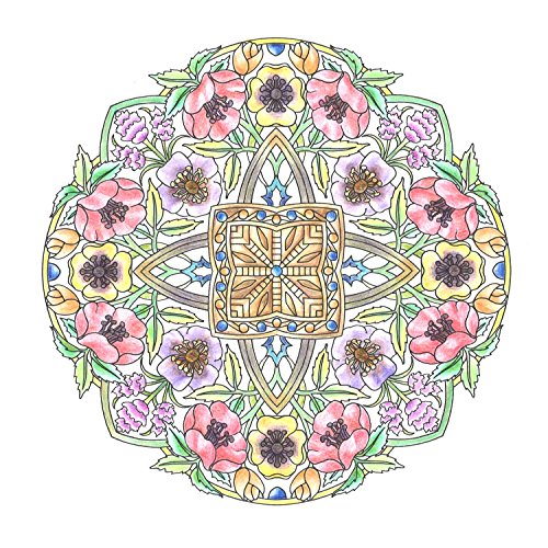 flower mandalas 心を整える、花々のマンダラぬりえ 5