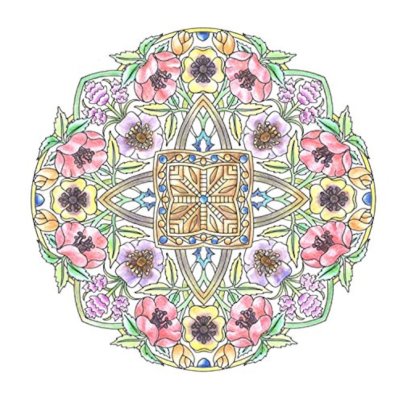flower mandalas 心を整える、花々のマンダラぬりえ 5