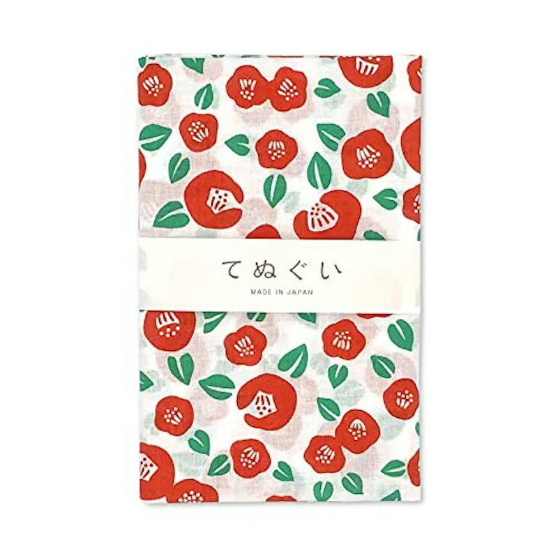 てぬぐい 小紋柄 丸椿 1