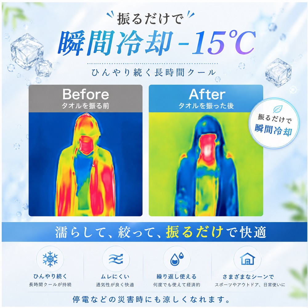 冷感ポンチョ 2