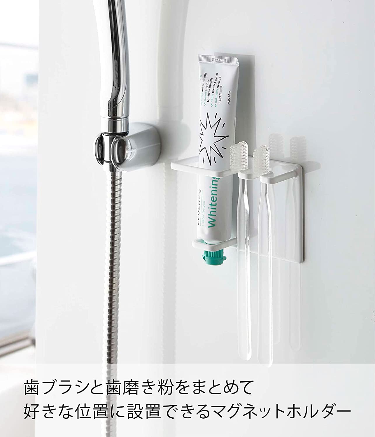 歯ブラシスタンド マグネット 壁掛け ステンレス製 防錆 歯ブラシ