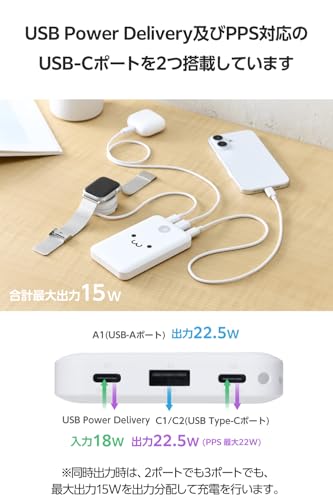 ストラップ型ケーブル付きモバイルバッテリー 3