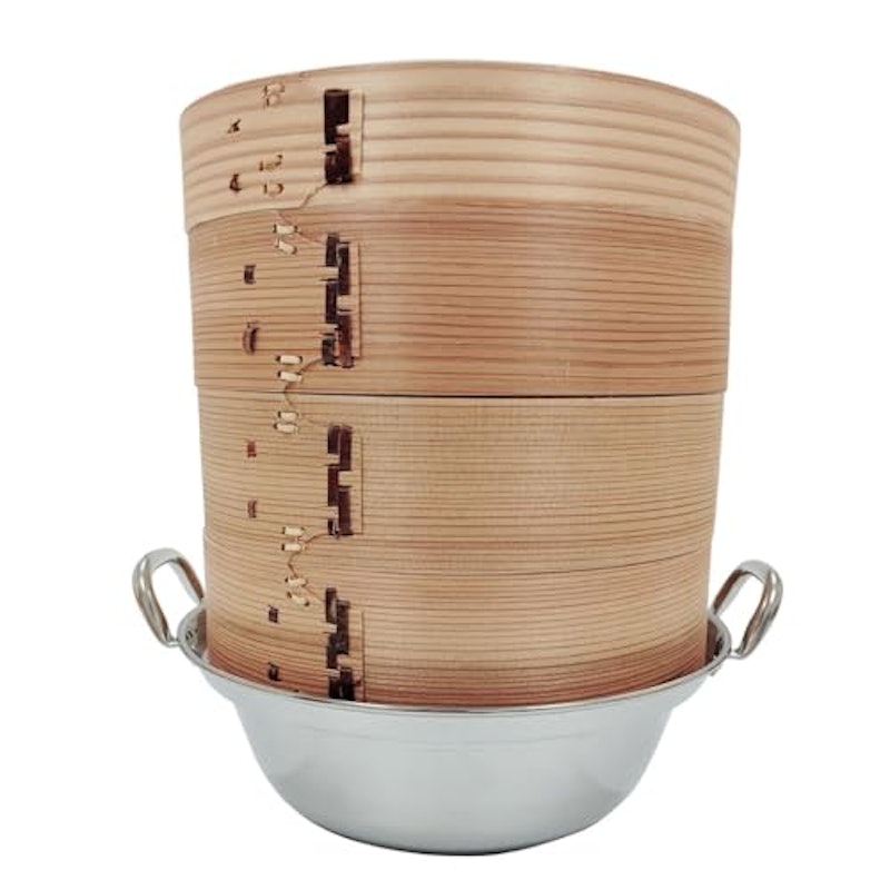 杉製3段蒸し器セット 1