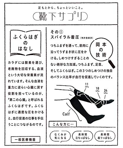 うずまいて血行を促すソックス 3