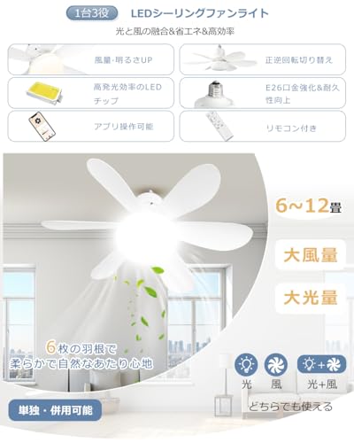 LEDシーリングファンライト 3
