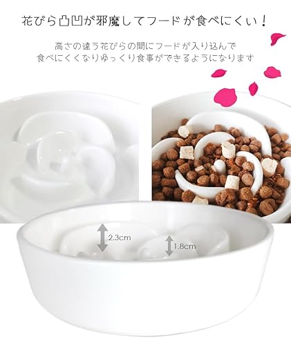 ペット用食器台・テーブル ホワイトとグリーン （ペット用食器の