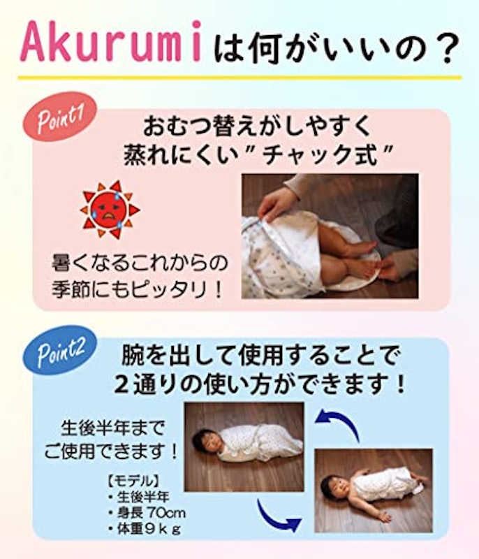 Akurumi おむつ替えが楽なおくるみ 2
