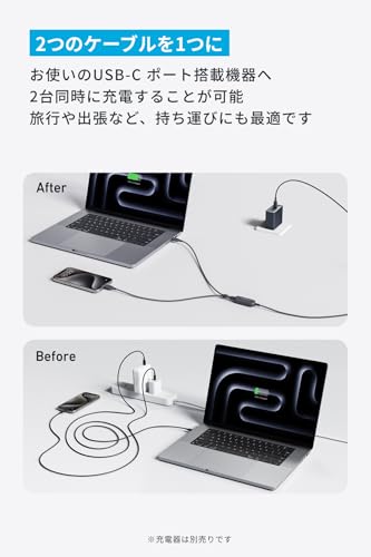 USB-C ＆ USB-C ケーブル 2