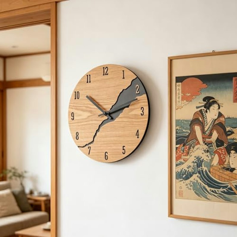 木製掛け時計 1