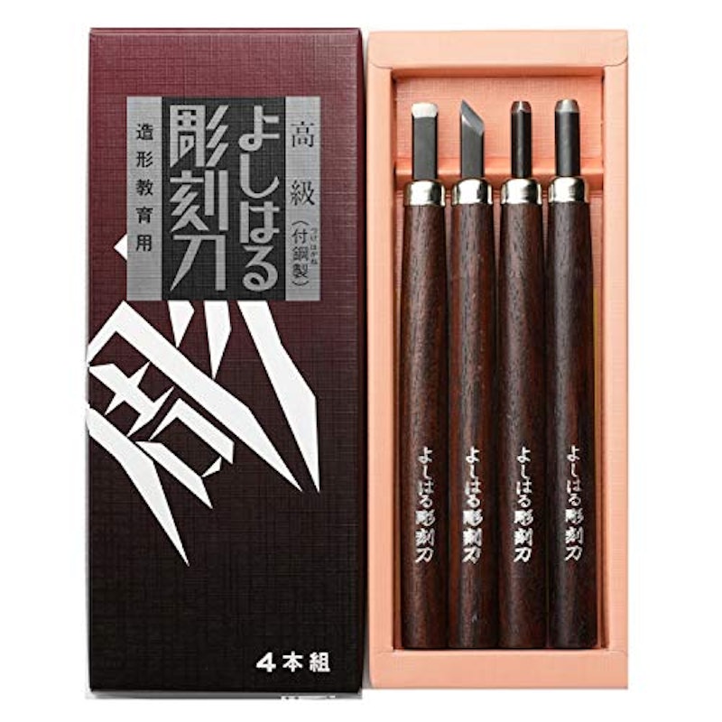 よしはる彫刻刀 紙箱入り4本組 1