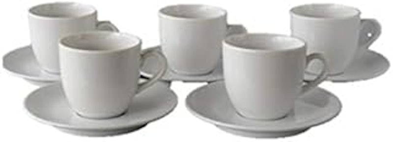 ホテル仕様 白 コーヒーカップ&ソーサー 5客セット 1
