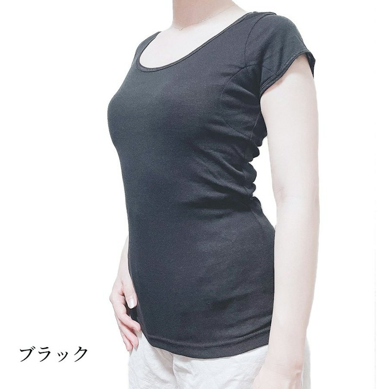 ワキ汗取りパッドつき吸水速乾インナー