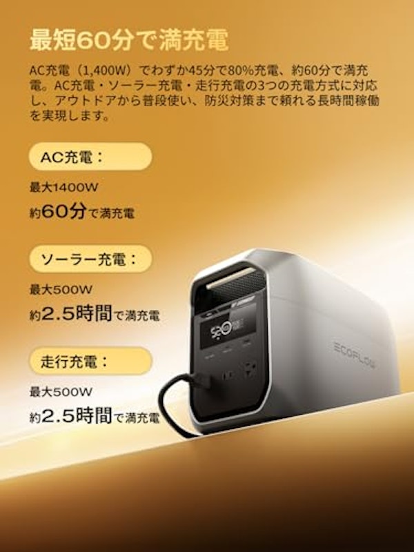 DELTA 3 Plus + 220W片面ソーラーパネルGen2セット 3