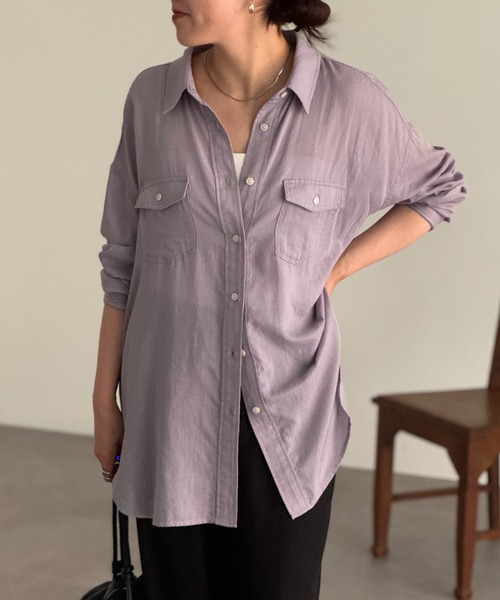 シフォンデニムシャツ 6