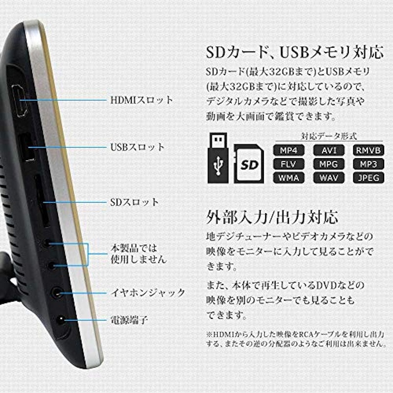 ヘッドレストモニター 4