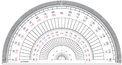 内田洋行UCHIDA 半円分度器 1-822-0101