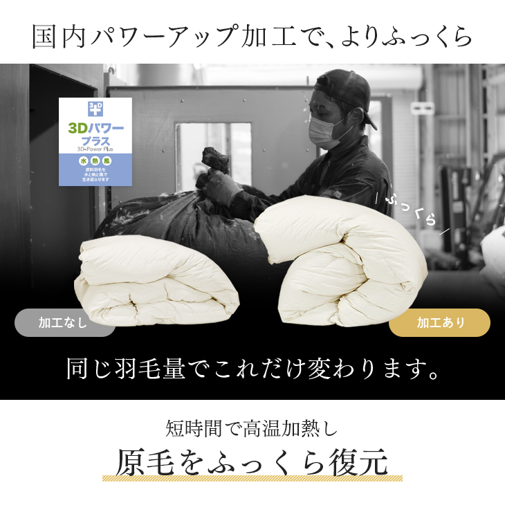 2枚合わせ羽毛布団 5