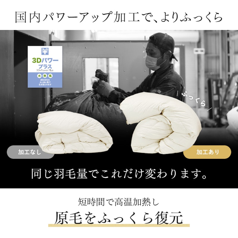 2枚合わせ羽毛布団 5