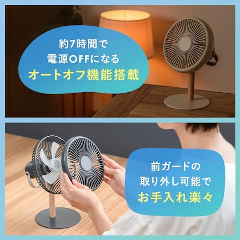 ミニリビングファン LEDライト付 6