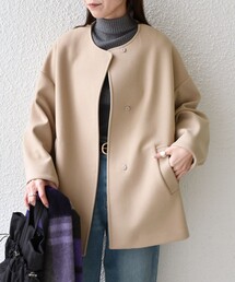 ノーカラーコート 24
