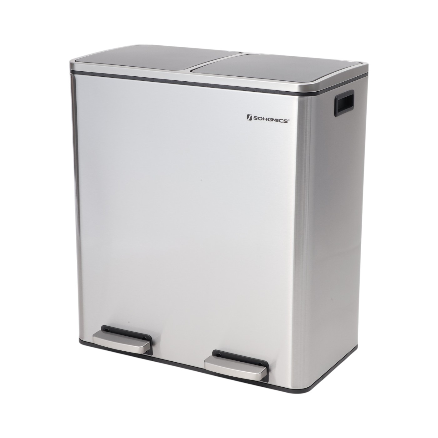 SONGMICS ゴミ箱 2分別　ホワイト LTB570W02 SONGMICS ゴミ箱 2分別 2x30L ダストボックス ペダル式 蓋付き