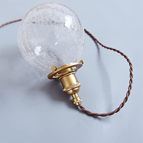 凹凸ガラスのペンダントライトⅡ　（クリア、ＬＥＤ電球付） 凹凸ガラスのペンダントライトⅡ （クリア、LED電球付）