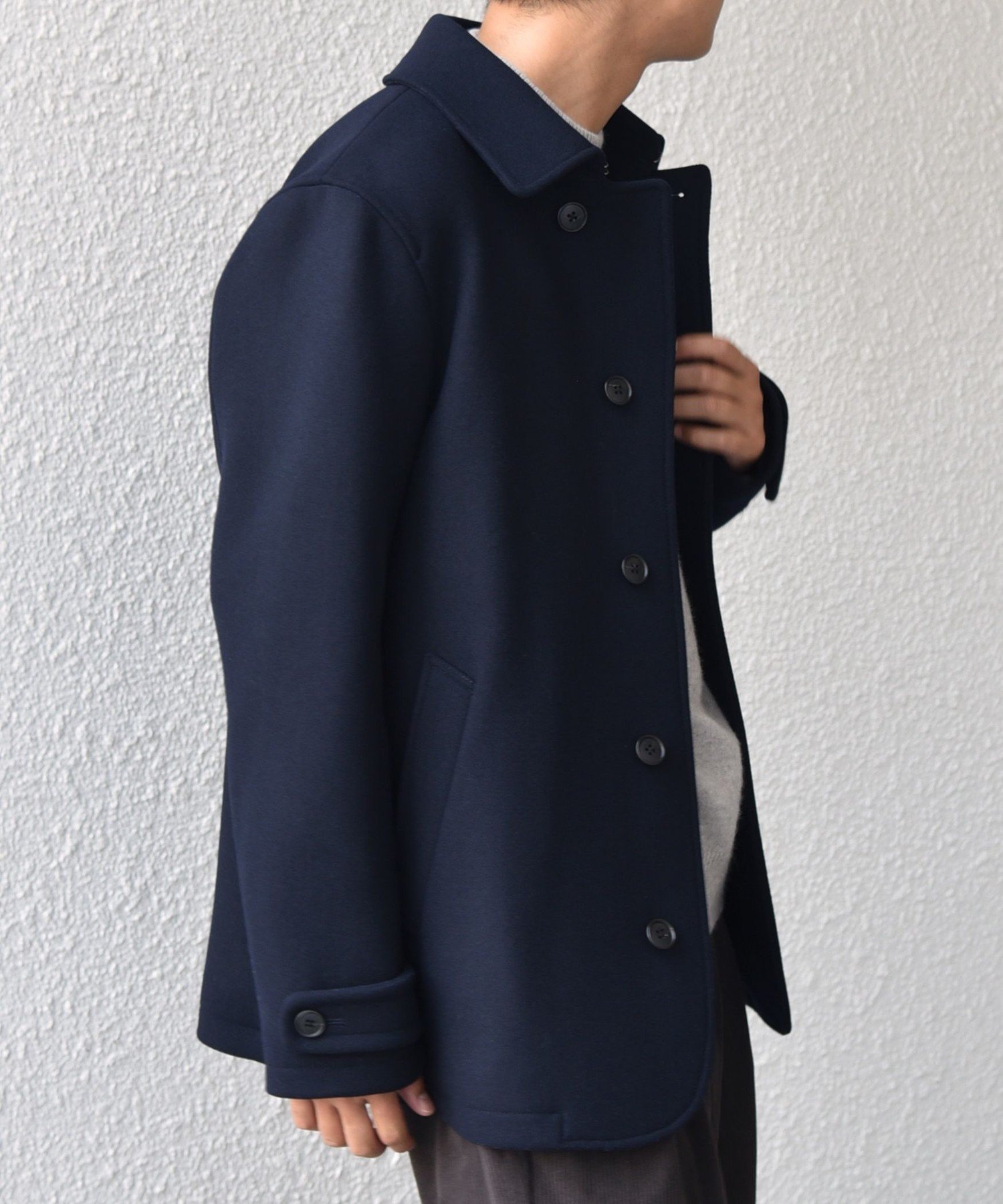 PURE WOOL MELTON シングル Pコート 10