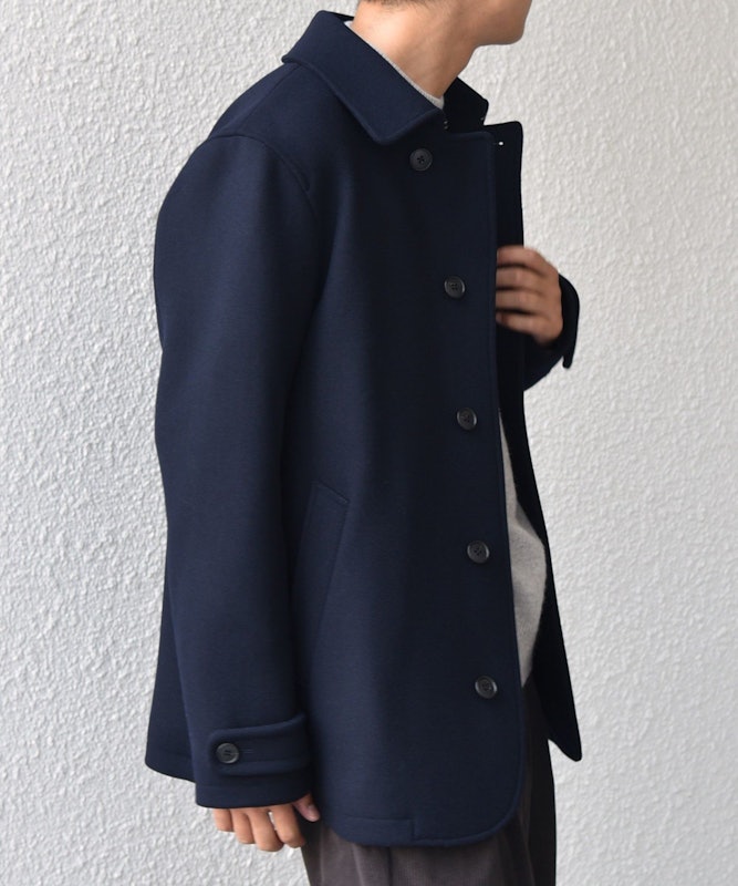 PURE WOOL MELTON シングル Pコート 10