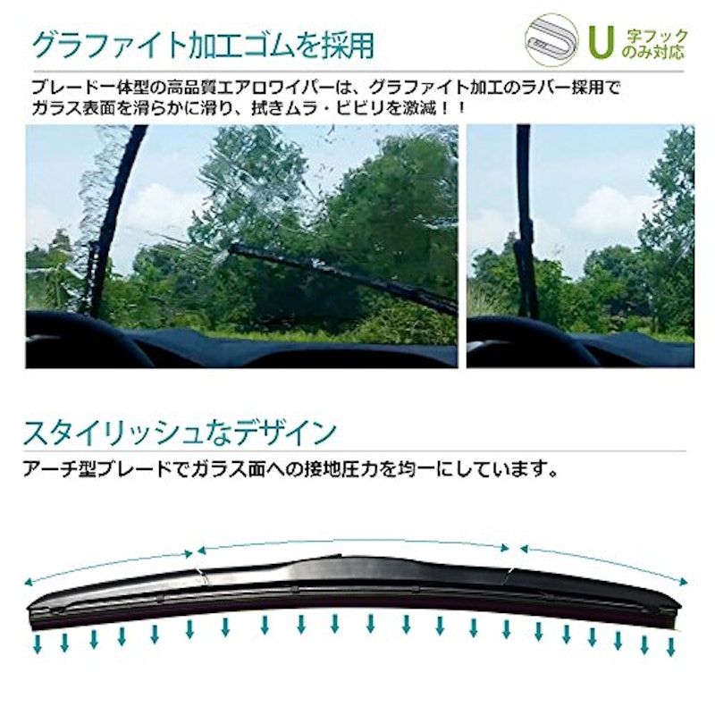 PGMARO 日本車専用三段骨式 エアロワイパー 3