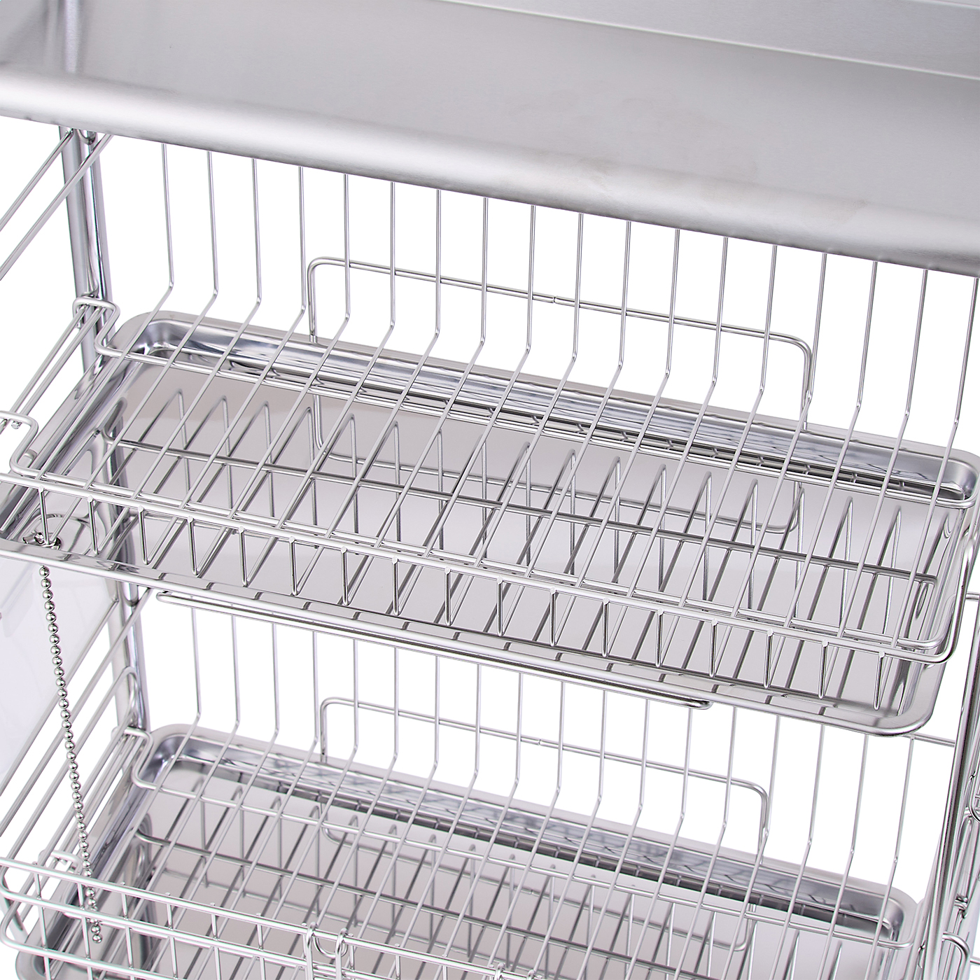 ステンレス 水切りラック SB-130004 楽天市場】流れる突っ張り水切りラック ステンレス SB-13004