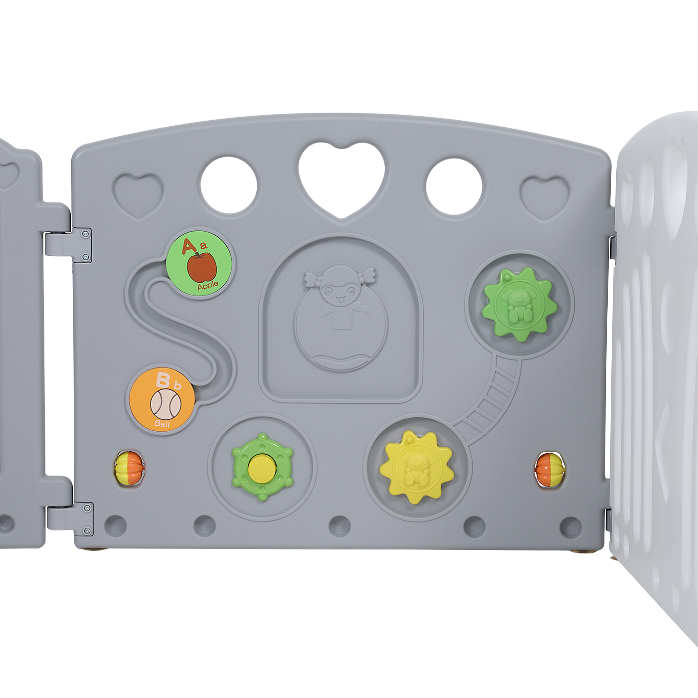 カトージ 　ベビーサークル2ドア　コロコロランド ベビーサークル 2ドア コロコロランドⅡ 扉パネル2枚と知育