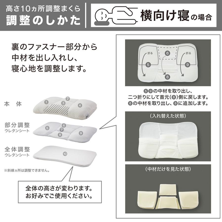 高さ10ヵ所調整できる枕（パイプ) 4