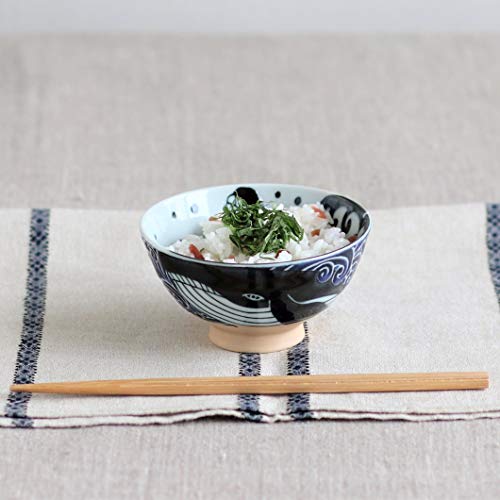 美濃焼 白波くじら 茶碗 2