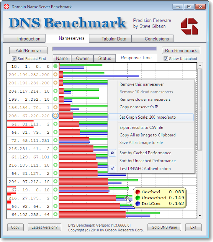 DNS Benchmark 2
