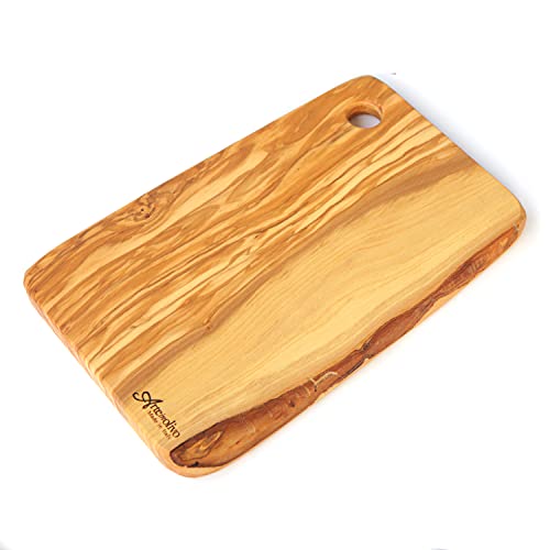 No.4 杢あり最高級オリーブウッド カッティングボード ハンドル、耳