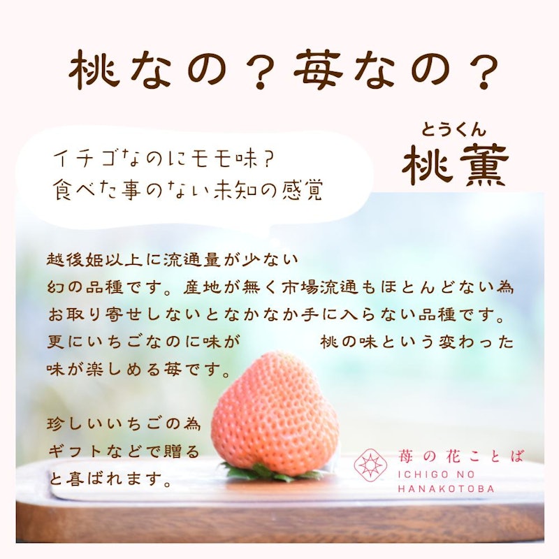 雪国完熟いちご越後姫桃薫食べ比べセット 6